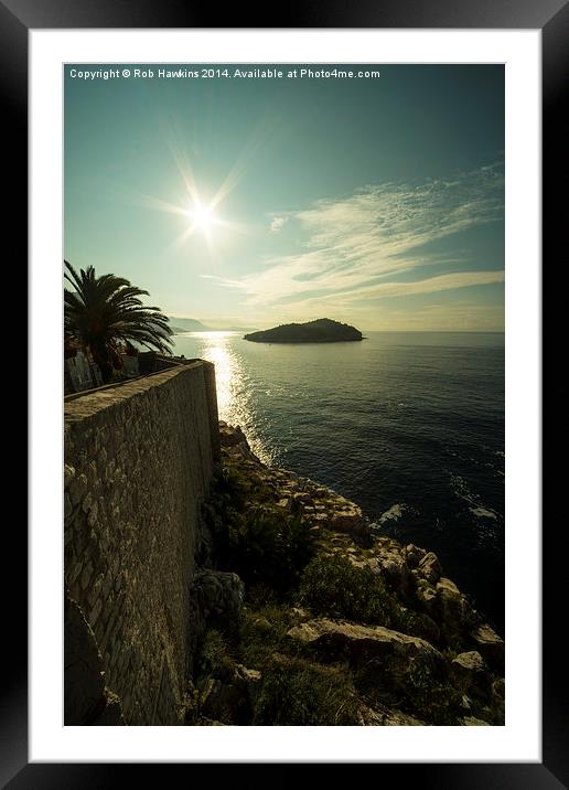 Dubrovnik Island Sunrise  Framed Mounted Print by Rob Hawkins