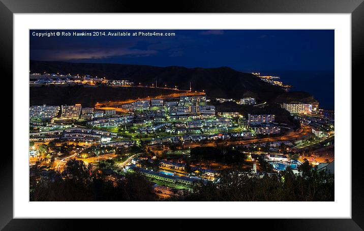  Puerto Rico by night  Framed Mounted Print by Rob Hawkins