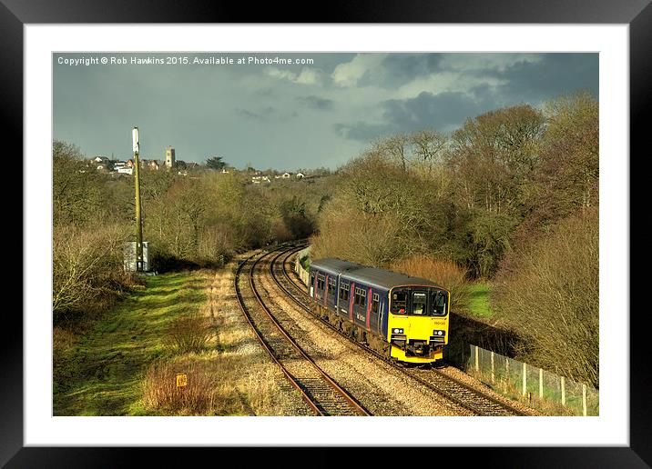  Approaching Yeoford  Framed Mounted Print by Rob Hawkins