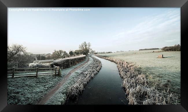  Winter at Ayshford Bridge  Framed Print by Rob Hawkins