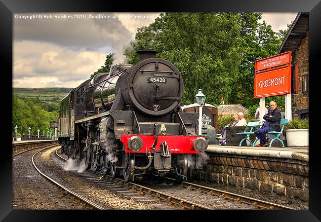  Black Five at Grosmont  Framed Print by Rob Hawkins