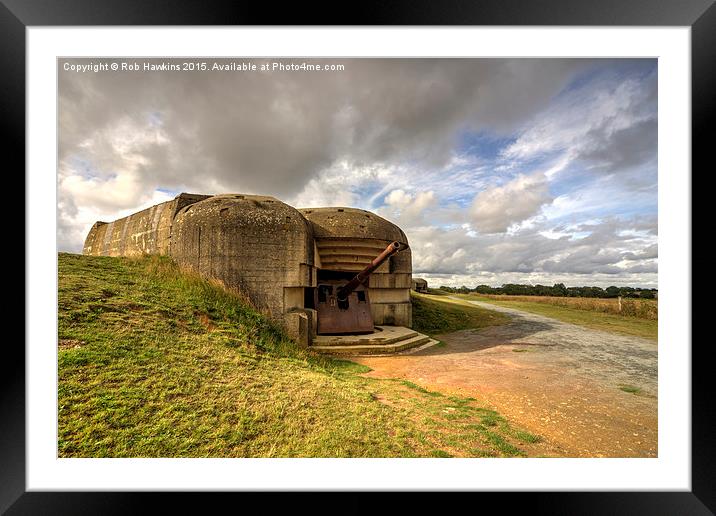  Normandy gun  Framed Mounted Print by Rob Hawkins