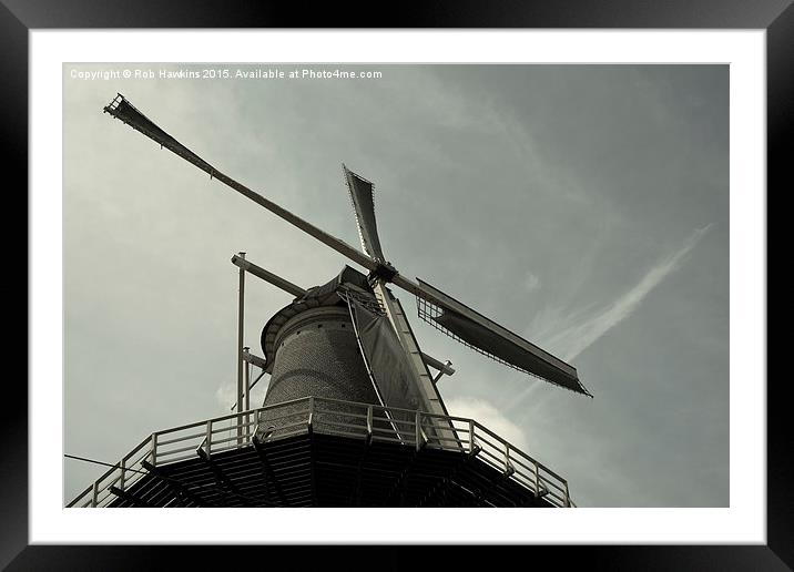  Delft Windmill  Framed Mounted Print by Rob Hawkins