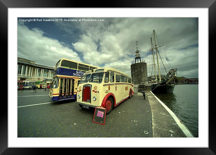  Buses n Boat  Framed Mounted Print by Rob Hawkins