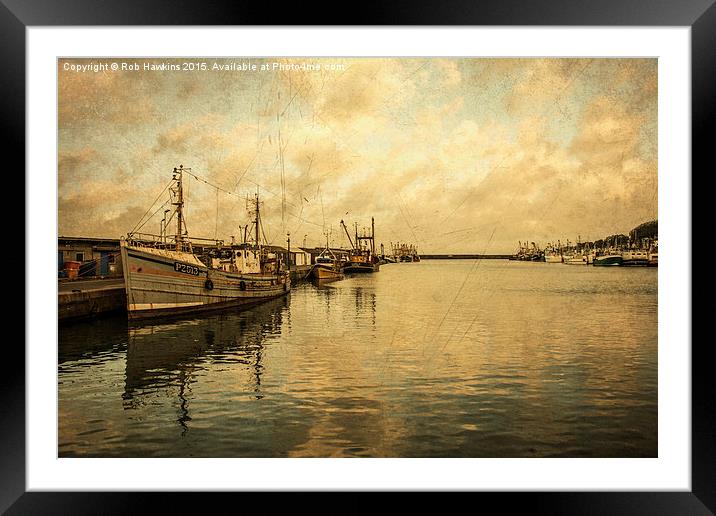  Newlyn Trawlers  Framed Mounted Print by Rob Hawkins