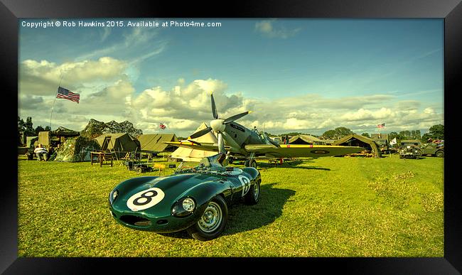  D type Jag  Framed Print by Rob Hawkins