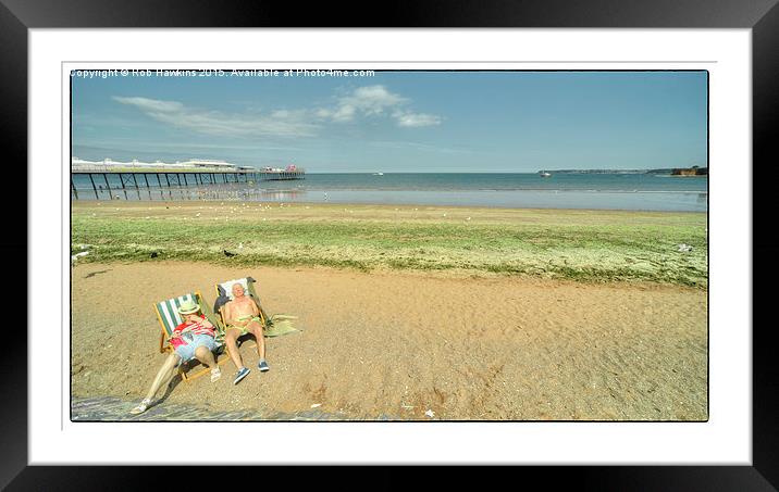  On the Beach  Framed Mounted Print by Rob Hawkins