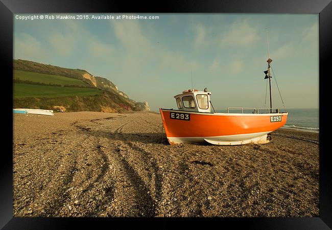  Branscombe Boat  Framed Print by Rob Hawkins