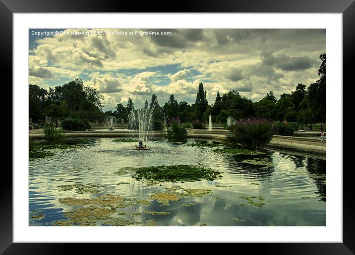  Hyde Park Fountains  Framed Mounted Print by Rob Hawkins