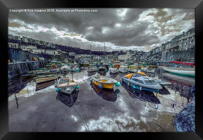  Mevagissy Blues  Framed Print by Rob Hawkins