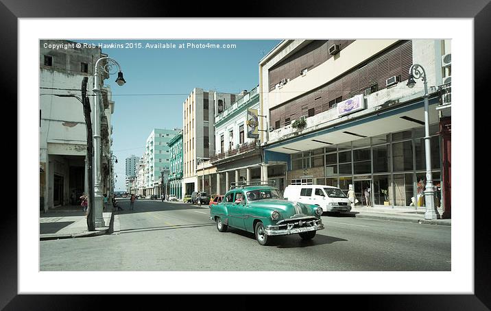  Havana Pontiac Framed Mounted Print by Rob Hawkins