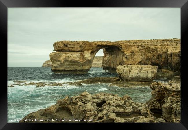 Azure Window  Framed Print by Rob Hawkins