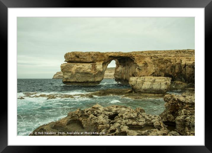 Azure Window  Framed Mounted Print by Rob Hawkins