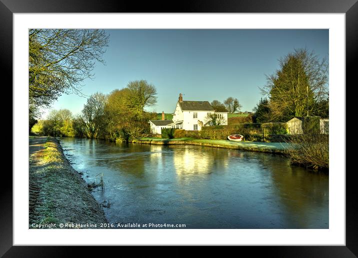 Winter at Rock Cottage  Framed Mounted Print by Rob Hawkins