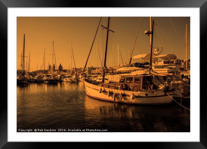 Maltese Boats  Framed Mounted Print by Rob Hawkins
