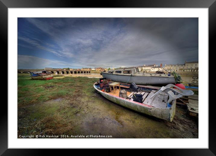 Barnstaple Boats  Framed Mounted Print by Rob Hawkins
