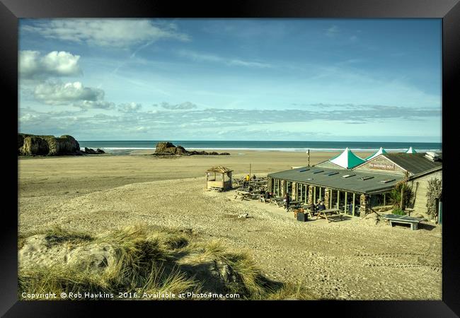The pub on the beach  Framed Print by Rob Hawkins