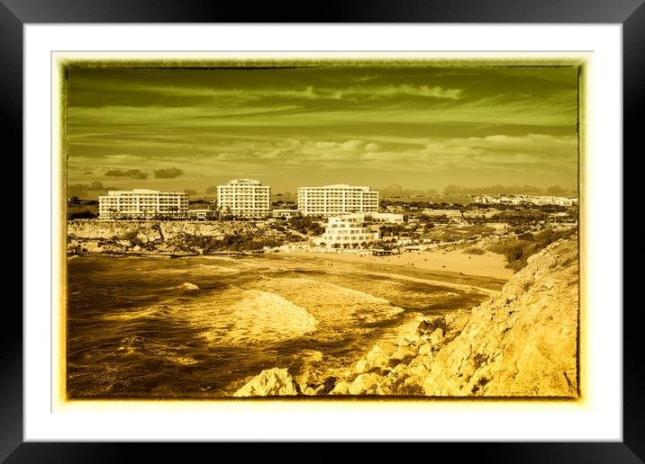 Golden Bay of Malta  Framed Mounted Print by Rob Hawkins