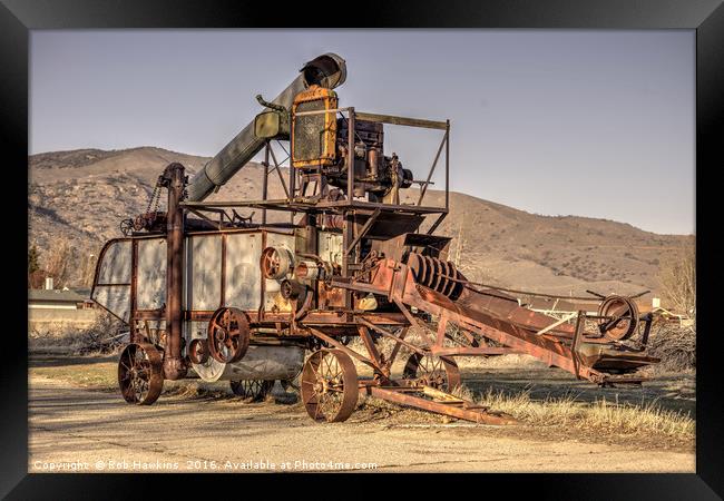 American Thresher  Framed Print by Rob Hawkins