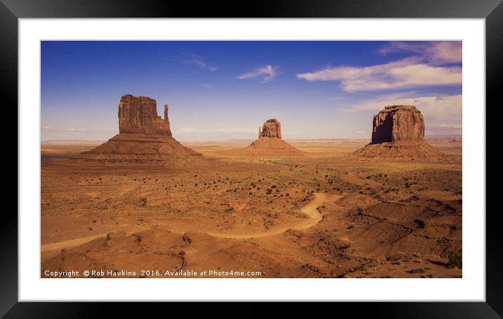 Valley of Monument  Framed Mounted Print by Rob Hawkins