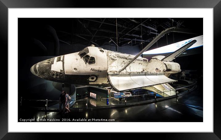 Space Shuttle Atlantis  Framed Mounted Print by Rob Hawkins