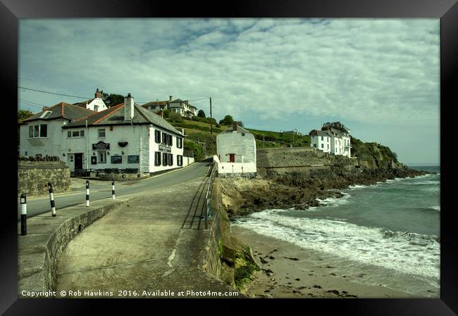 The Rising sun at Portmellon  Framed Print by Rob Hawkins