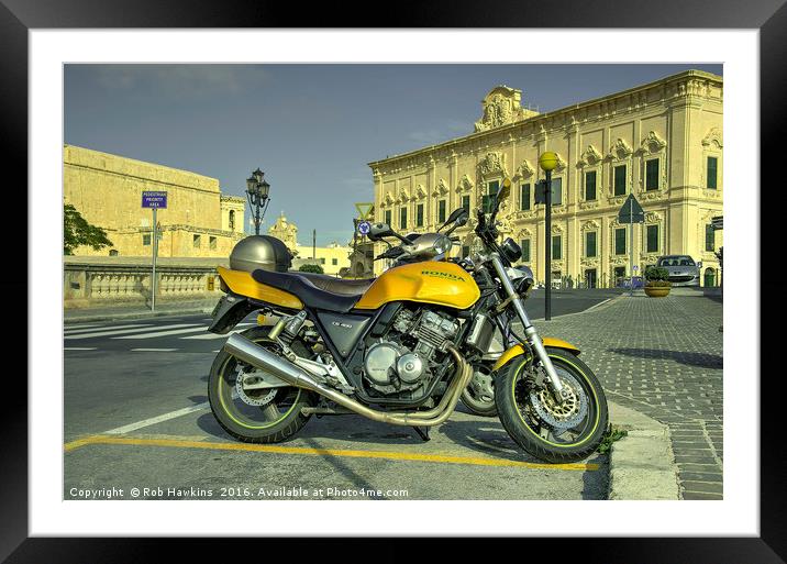 Honda CB400  Framed Mounted Print by Rob Hawkins