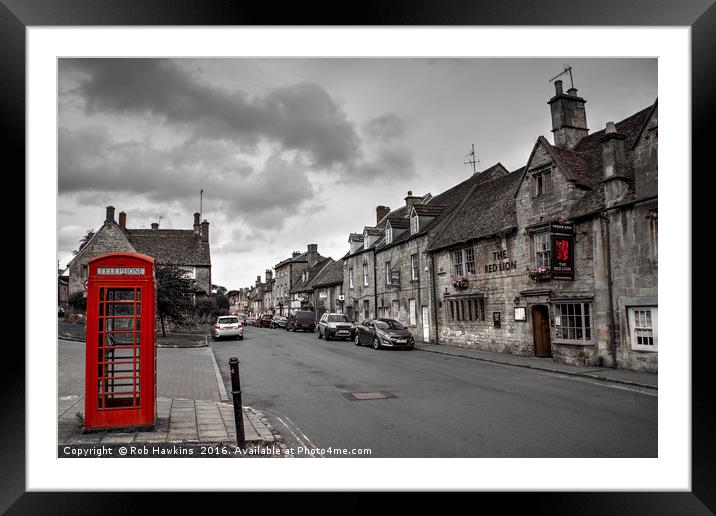 The Red Lion at Chipping Camden  Framed Mounted Print by Rob Hawkins