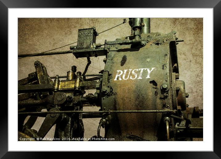 Rusty  Framed Mounted Print by Rob Hawkins