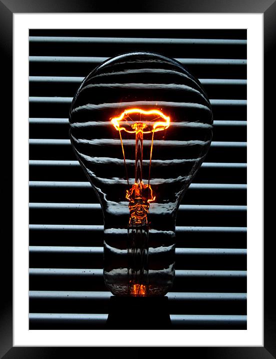 Orange Bulb Framed Mounted Print by Rob Hawkins