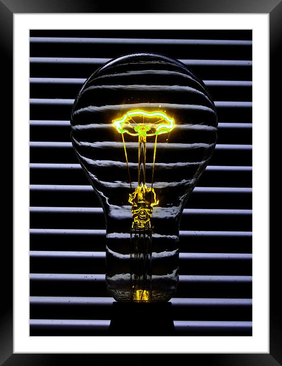 Light Bulb Yellow Framed Mounted Print by Rob Hawkins