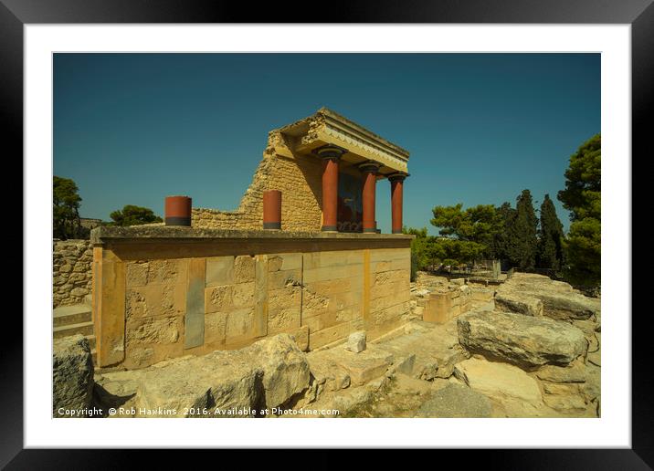 Knossos Palace  Framed Mounted Print by Rob Hawkins