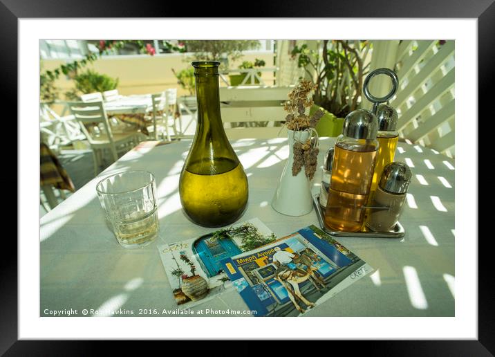 Postcards from Crete  Framed Mounted Print by Rob Hawkins