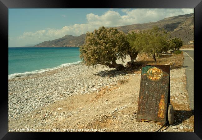 Mythos Beach  Framed Print by Rob Hawkins