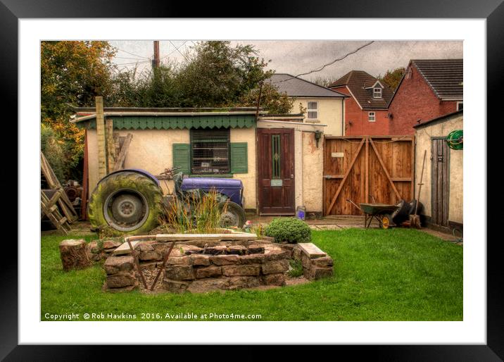 Tractor Garden  Framed Mounted Print by Rob Hawkins