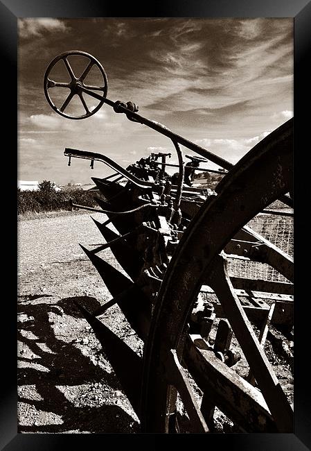 The old steam plough Framed Print by Rob Hawkins