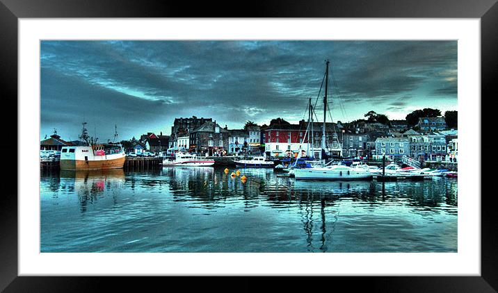 Padstow Harbour at dusk Framed Mounted Print by Rob Hawkins