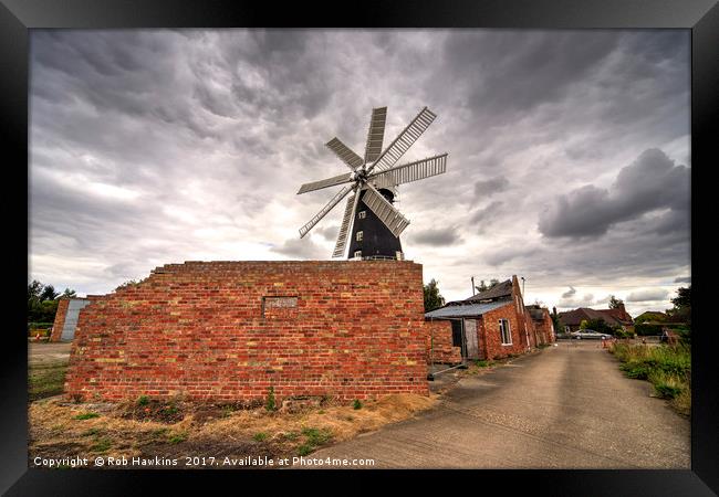 Heckington Windmill  Framed Print by Rob Hawkins