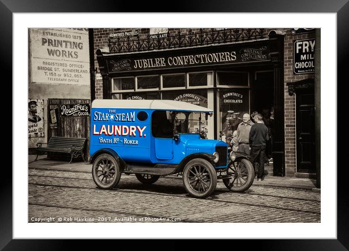 Steam Laundry Van  Framed Mounted Print by Rob Hawkins