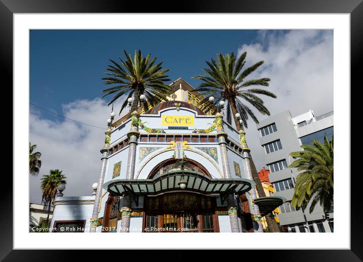 Las Palmas Cafe  Framed Mounted Print by Rob Hawkins