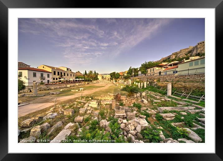 Athens Forum  Framed Mounted Print by Rob Hawkins