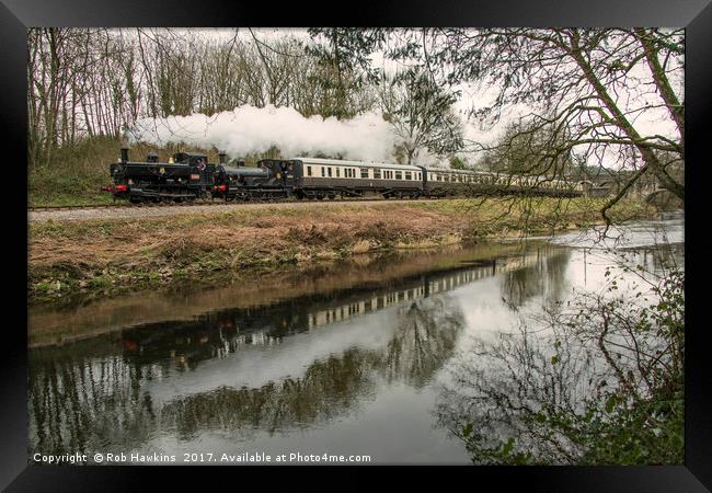 Dart Valley Double  Framed Print by Rob Hawkins