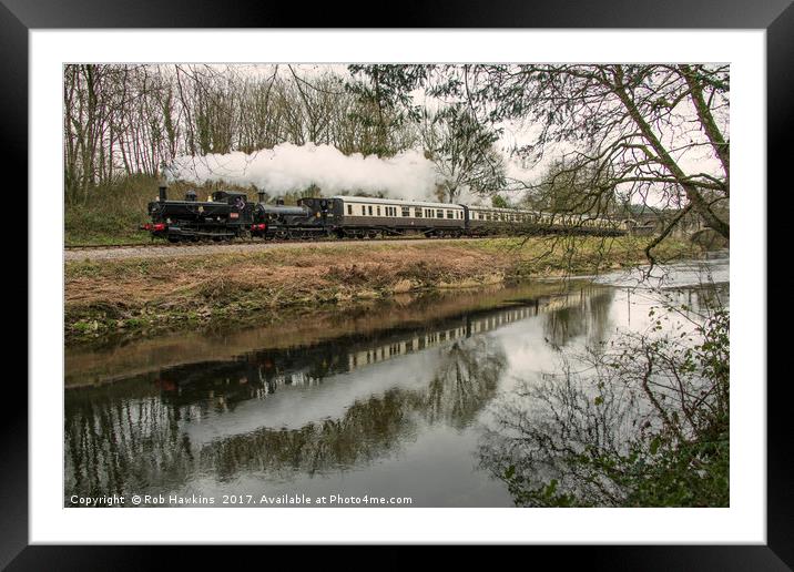 Dart Valley Double  Framed Mounted Print by Rob Hawkins
