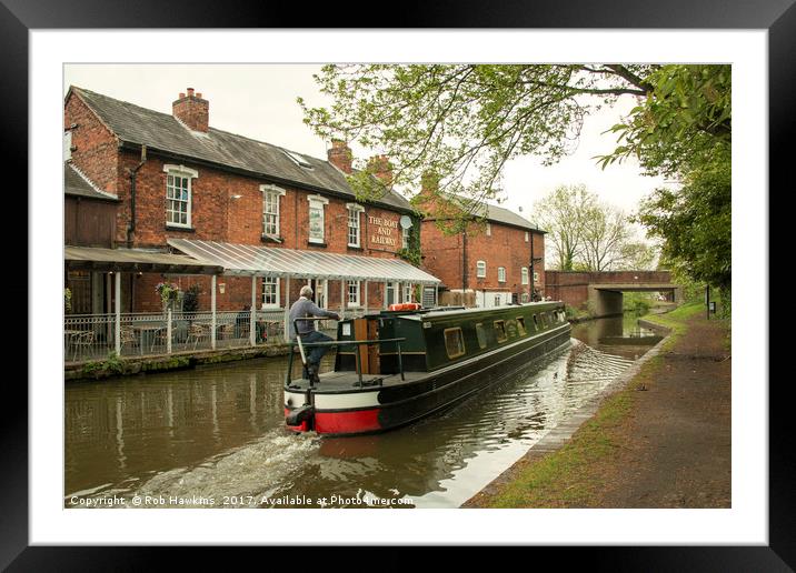 The Boat and Railway  Framed Mounted Print by Rob Hawkins