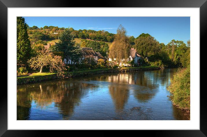 Devon Thatch on the Exe Framed Mounted Print by Rob Hawkins