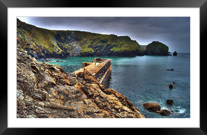 Mullion Cove Framed Mounted Print by Rob Hawkins