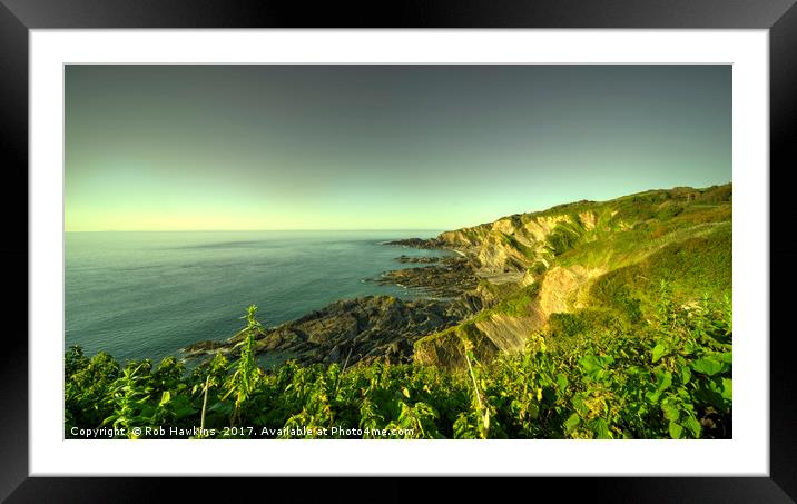 North Devon Coastscape  Framed Mounted Print by Rob Hawkins