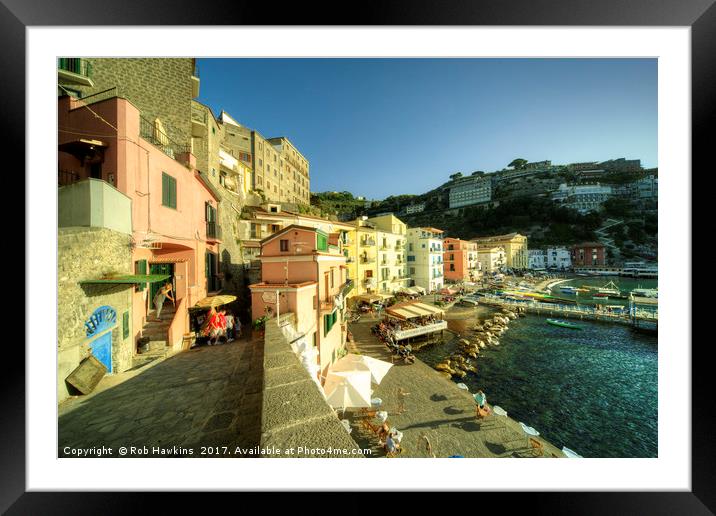 Sorrento Warmth Framed Mounted Print by Rob Hawkins