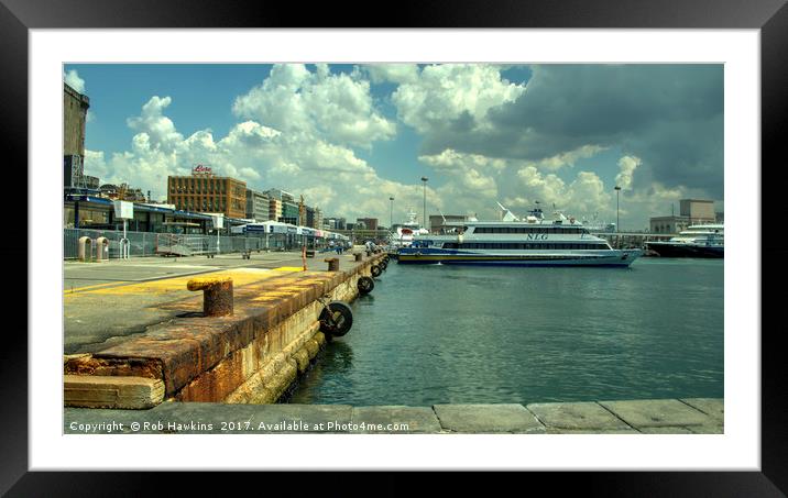 Port of Naples  Framed Mounted Print by Rob Hawkins