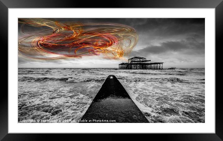 Spirit of West Pier  Framed Mounted Print by Rob Hawkins